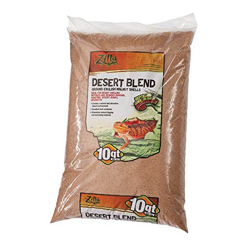 Zilla Reptile Terrarium Bedding Substrate Desert Blend Walnut, 10-Qt.